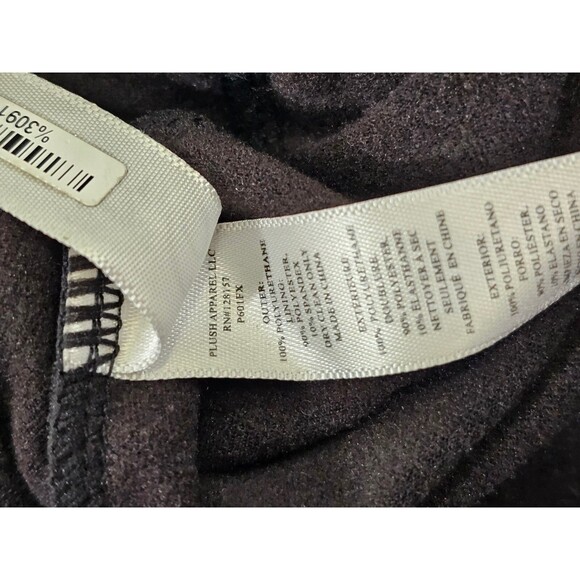 Women's L Plush Fleece Lined Liquid Legging Black Faux Leather Pleather Pants - Picture 6 of 8